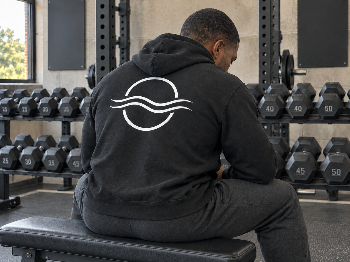 I AM DUST Hoodie — Black/Charcoal