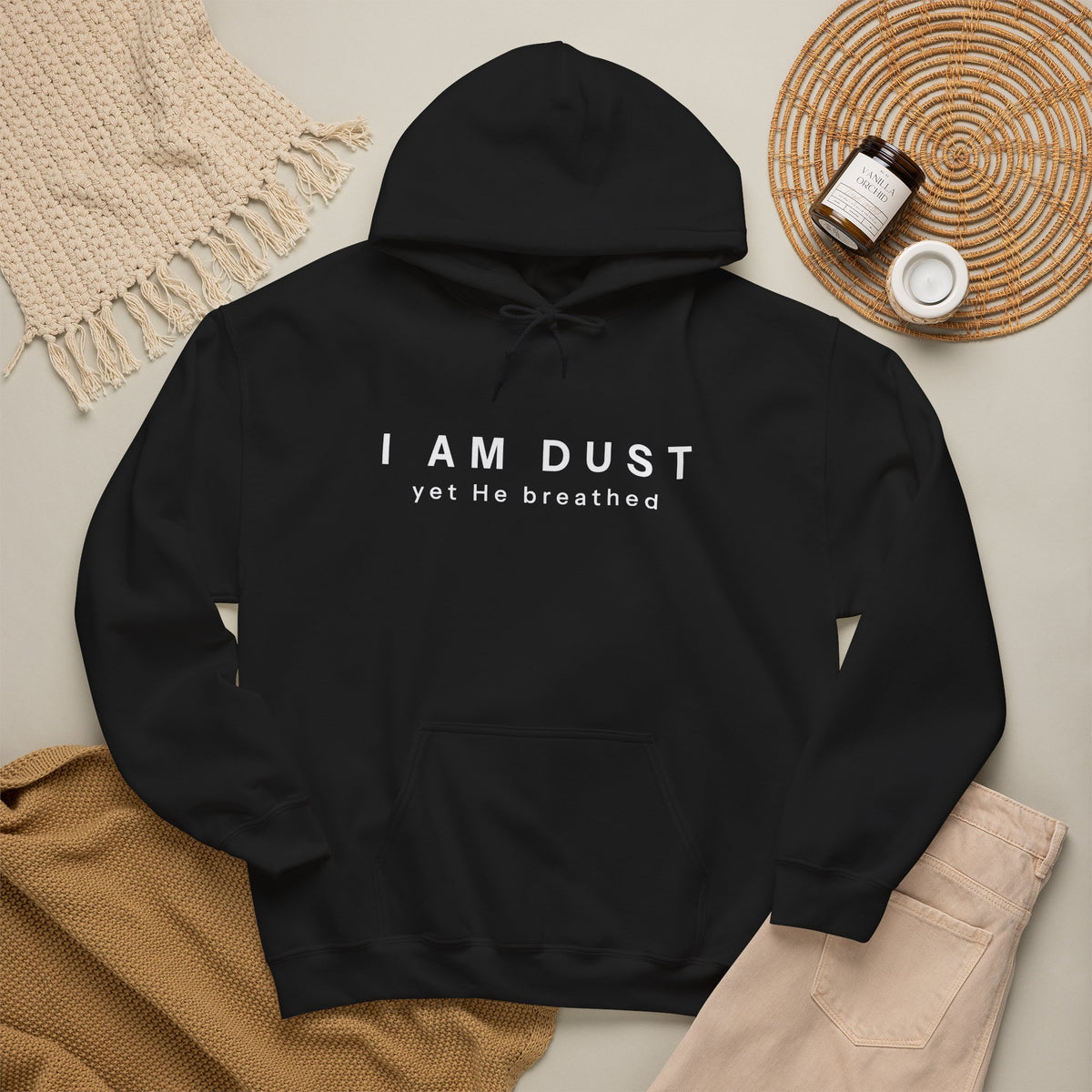 I AM DUST Hoodie — Black/Charcoal
